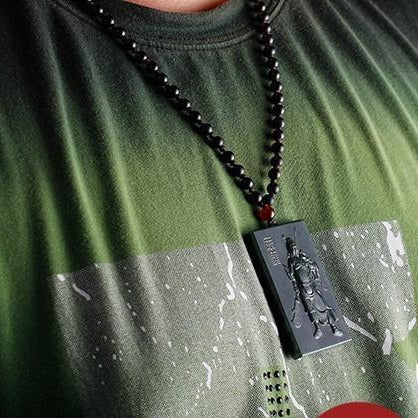 Guan Yu Warrior Jade Pendant Necklace