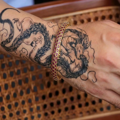 Hebi Scale Gold Bracelet