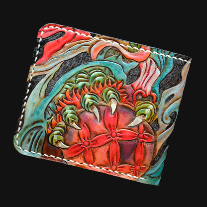 InkedHide™ Handcrafted Komainu Tattoo Wallet