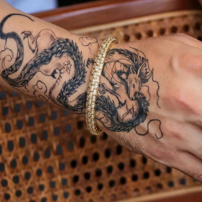 Hebi Scale Gold Bracelet