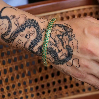 Hebi Scale Gold Bracelet