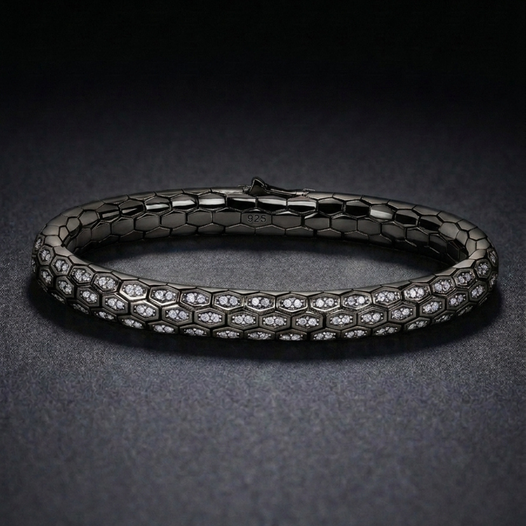 Hebi Scale Black Bracelet