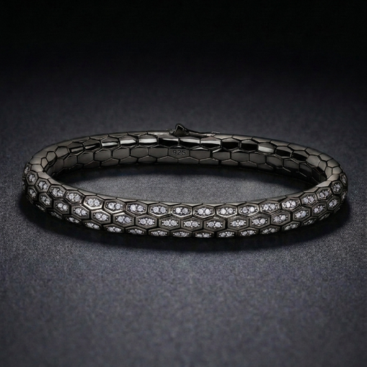 Hebi Scale Black Bracelet