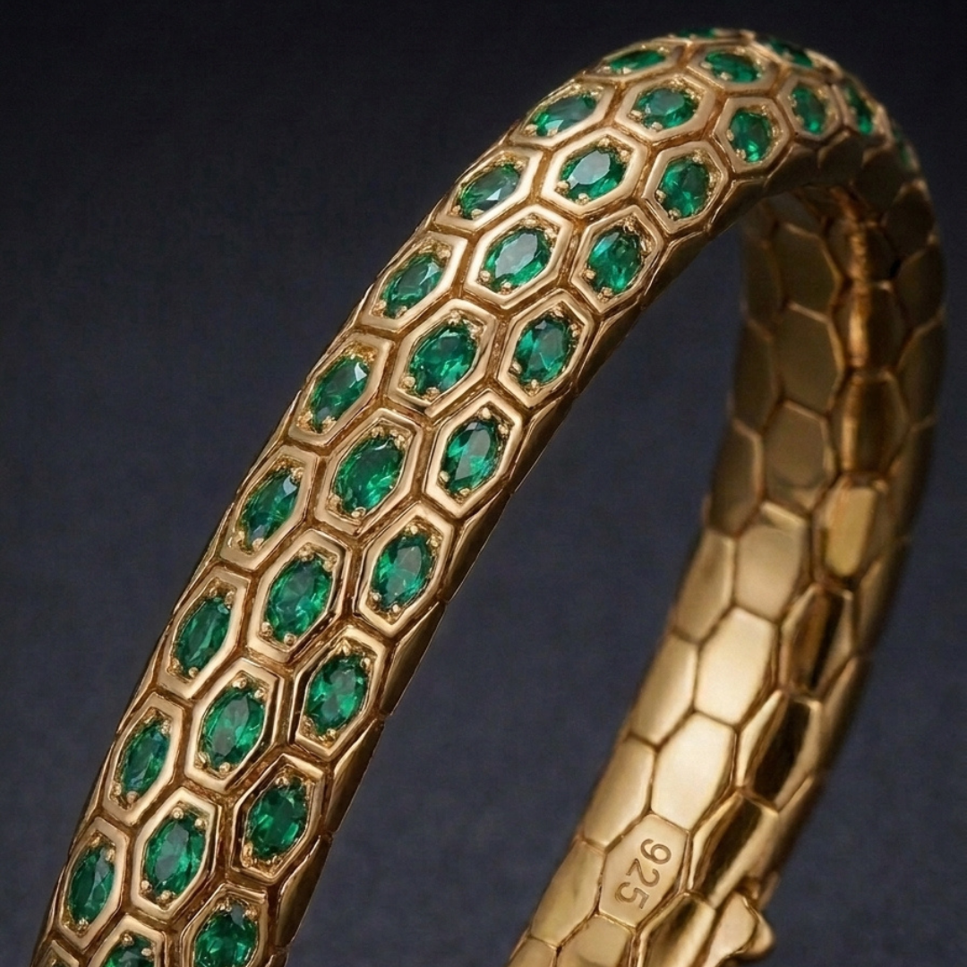 Hebi Scale Gold Bracelet