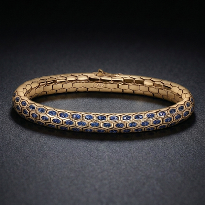 Hebi Scale Gold Bracelet