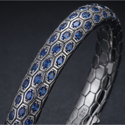 Hebi Scale Silver Bracelet