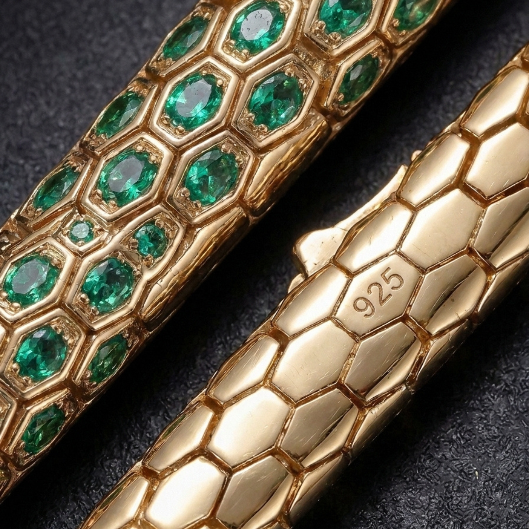 Hebi Scale Gold Bracelet