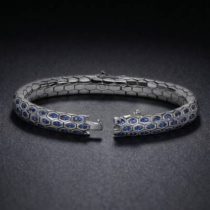 Hebi Scale Silver Bracelet
