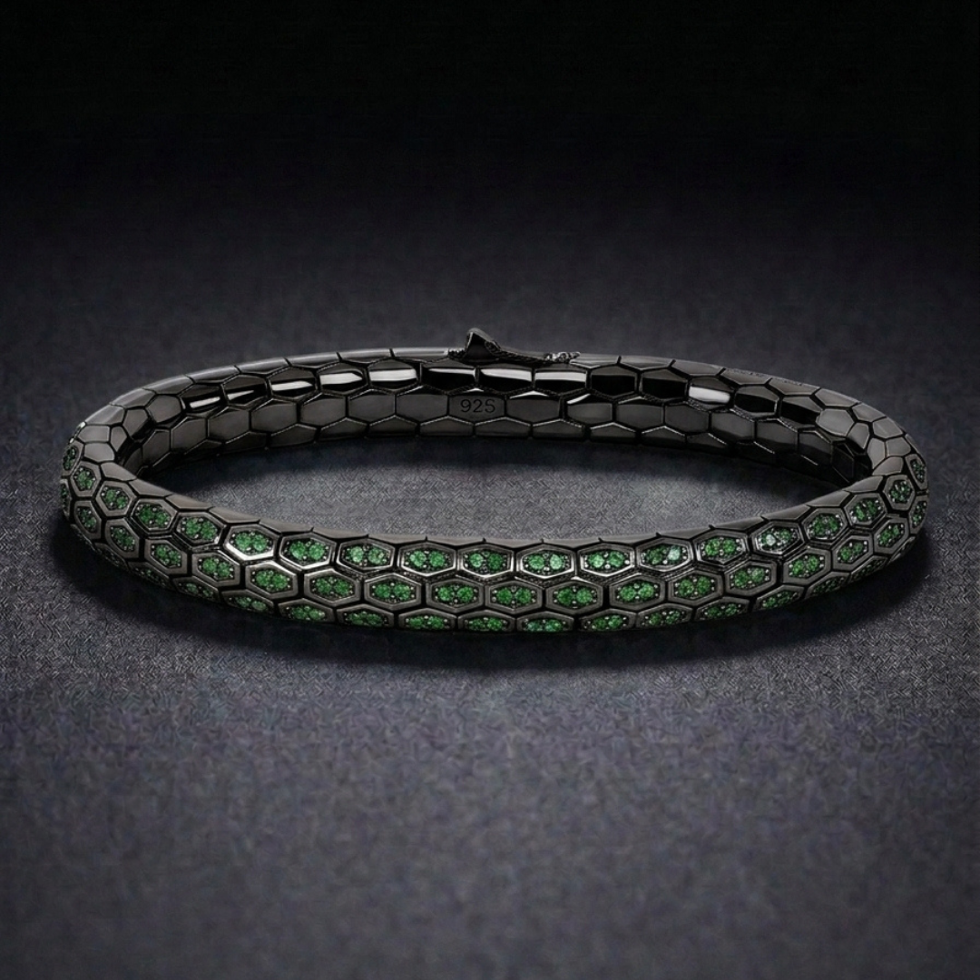 Hebi Scale Black Bracelet