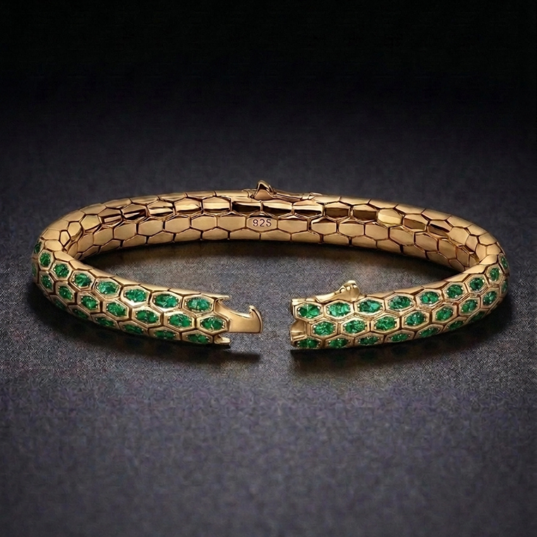 Hebi Scale Gold Bracelet