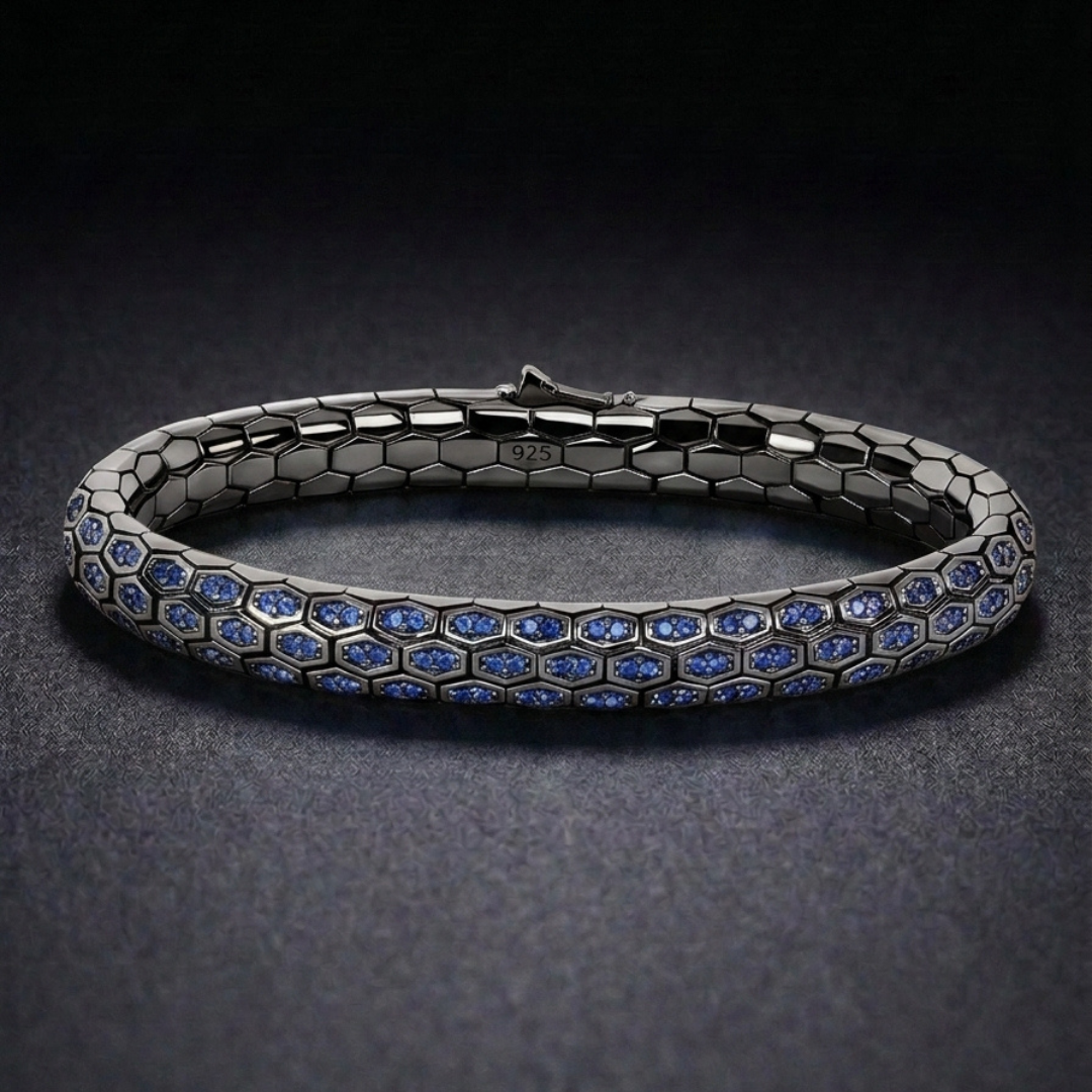 Hebi Scale Black Bracelet