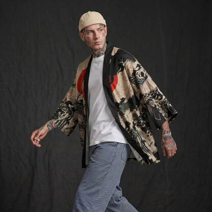 Red Sun Dragon Street Kimono