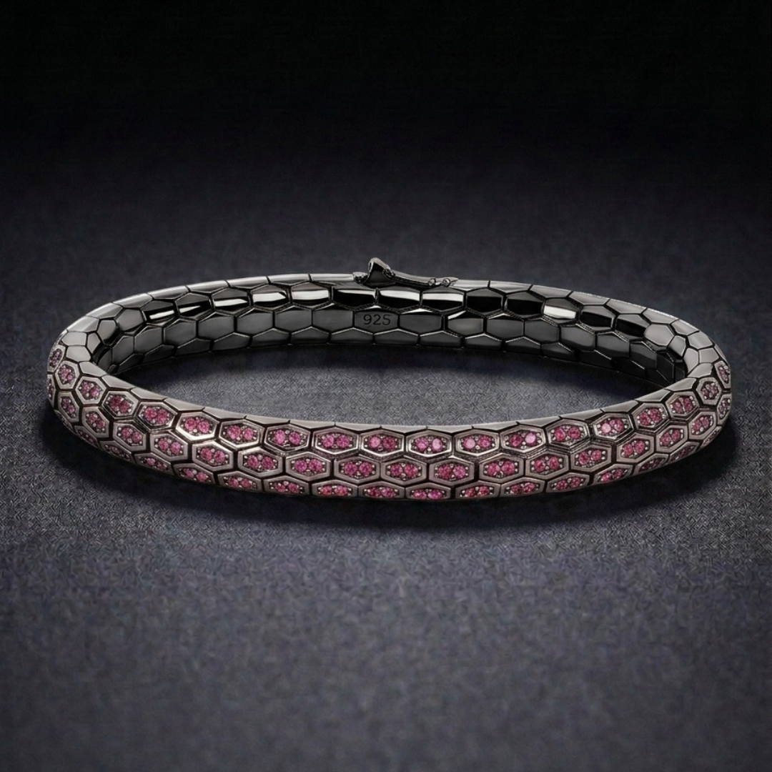 Hebi Scale Black Bracelet