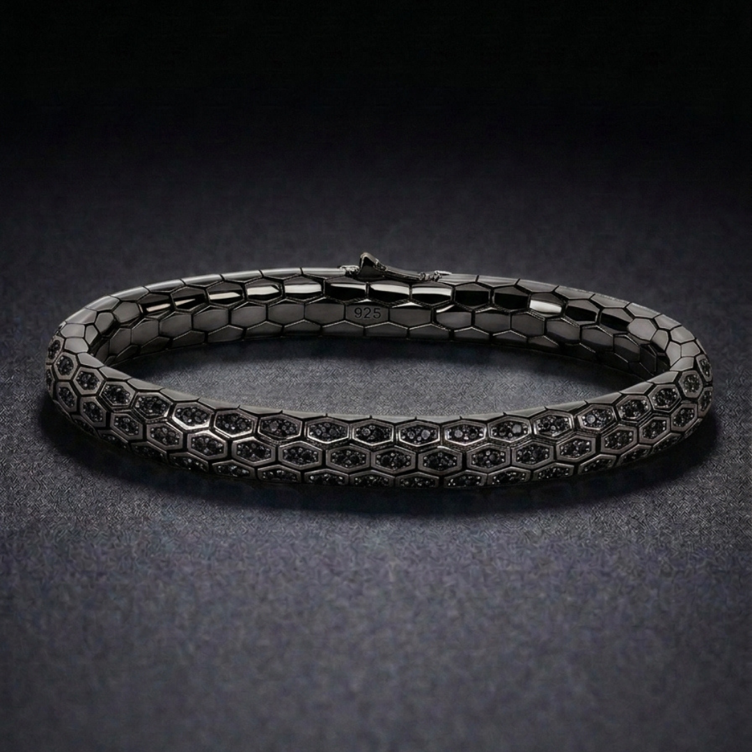 Hebi Scale Black Bracelet