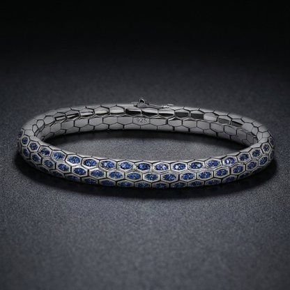 Hebi Scale Silver Bracelet
