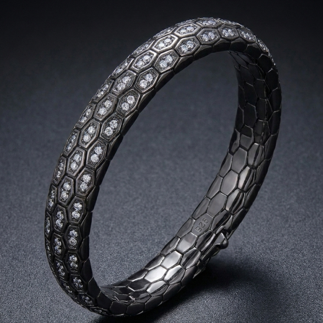 Hebi Scale Black Bracelet