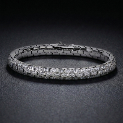 Hebi Scale Silver Bracelet