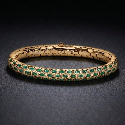 Hebi Scale Gold Bracelet