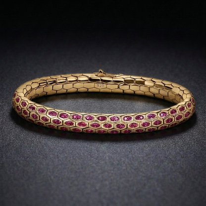 Hebi Scale Gold Bracelet