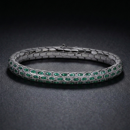 Hebi Scale Silver Bracelet
