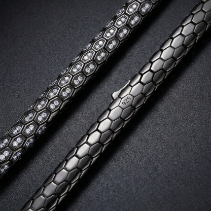 Hebi Scale Black Bracelet