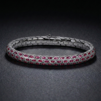 Hebi Scale Silver Bracelet