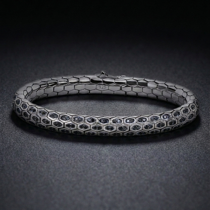 Hebi Scale Silver Bracelet