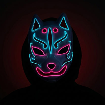 Neon Kitsune Mask