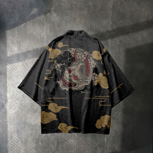 Black Hannya Street Kimono