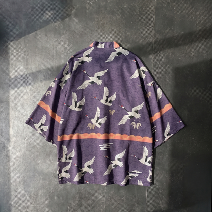 Purple Crane Street Kimono