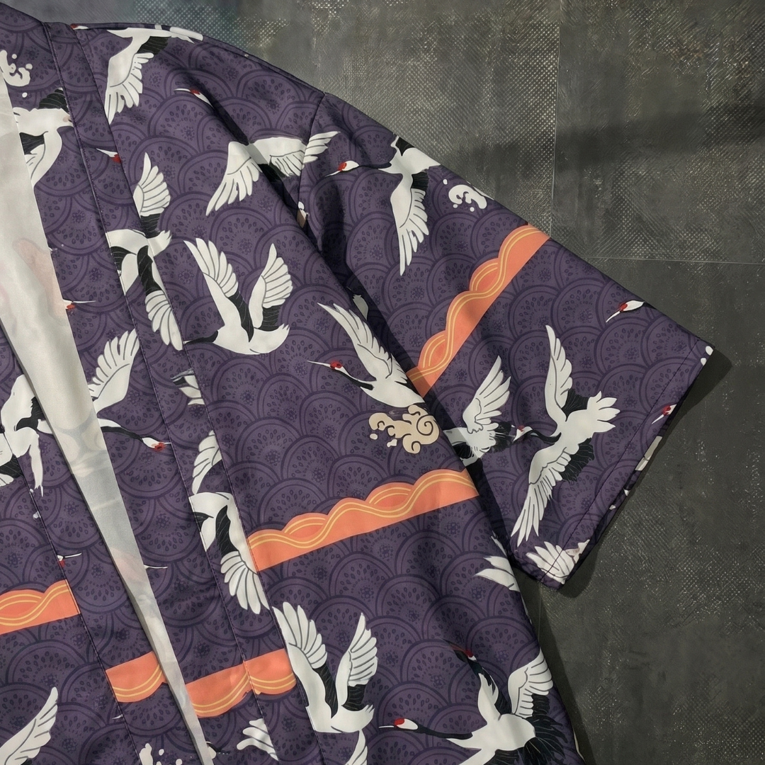 Purple Crane Street Kimono