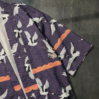Purple Crane Street Kimono