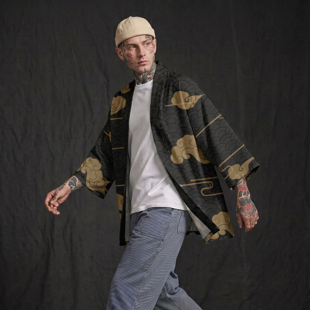 Black Hannya Street Kimono