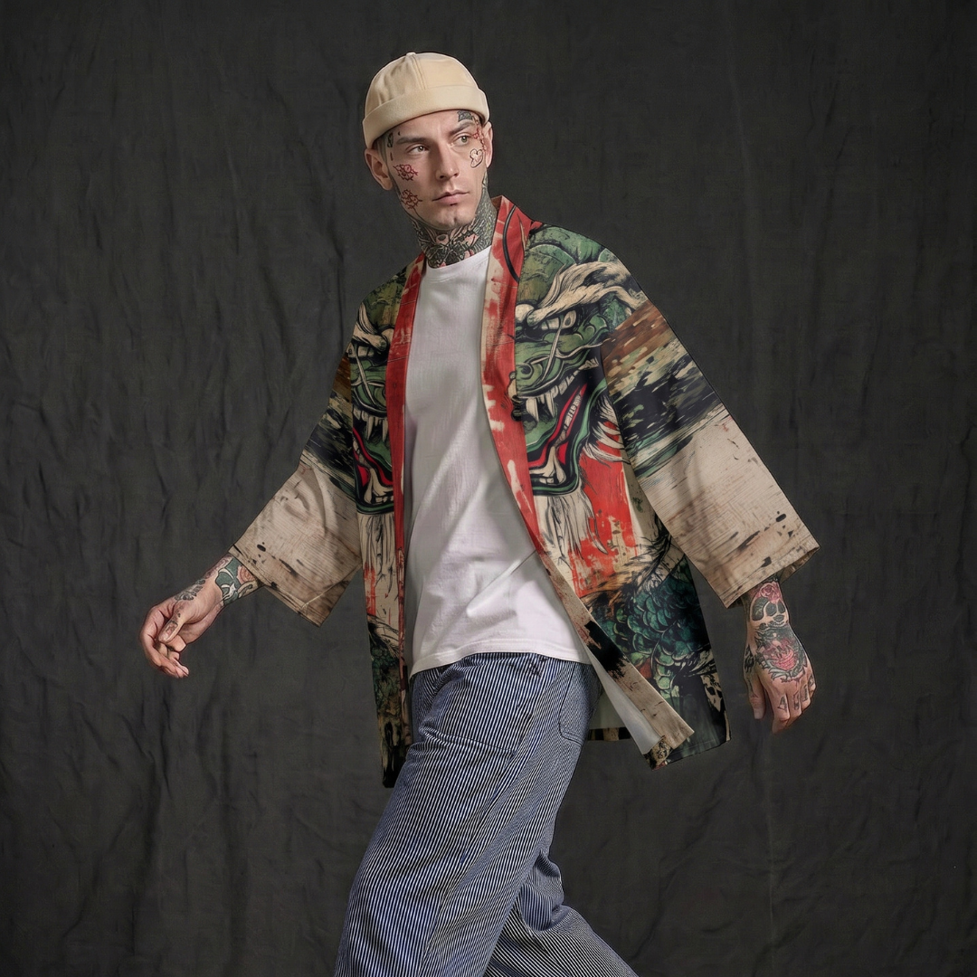 Ink Dragon Street Kimono