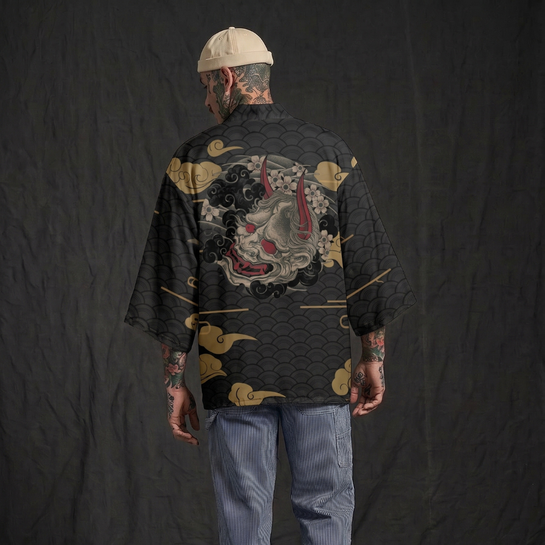 Black Hannya Street Kimono