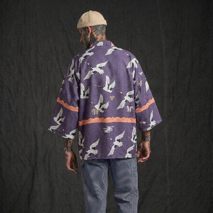 Purple Crane Street Kimono