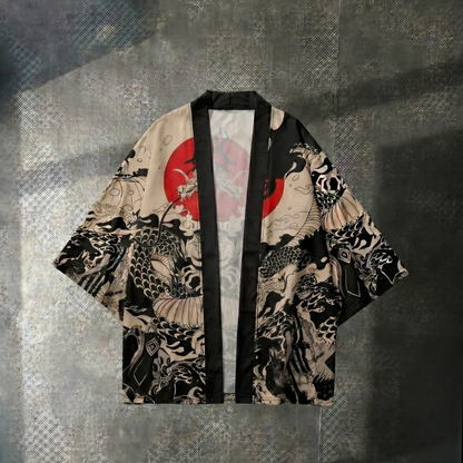 Red Sun Dragon Street Kimono