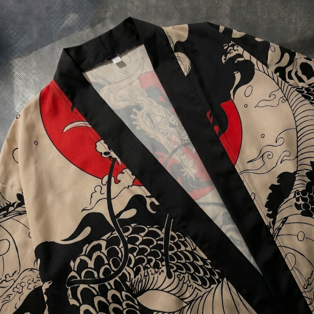 Red Sun Dragon Street Kimono