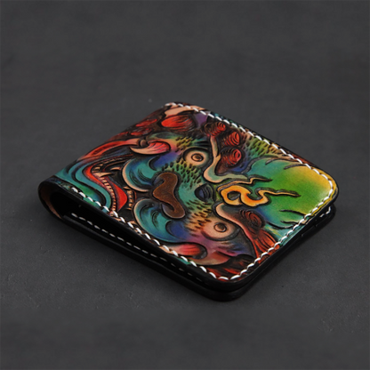 InkedHide™ Handcrafted Komainu Tattoo Wallet