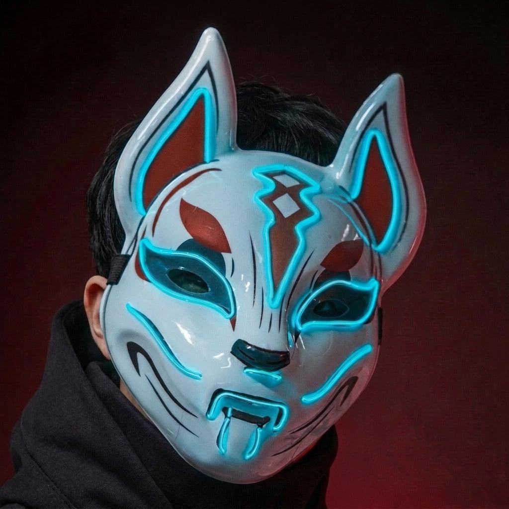 Cyberpunk Kitsune Mask