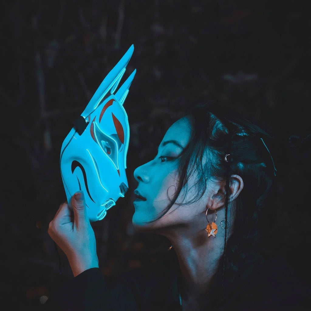 Cyberpunk Kitsune Mask