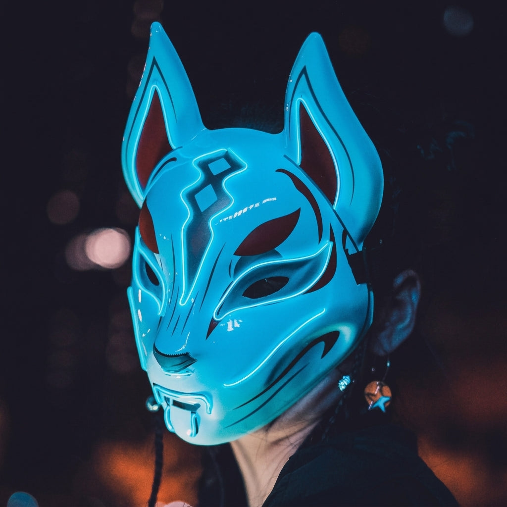 Cyberpunk Kitsune Mask