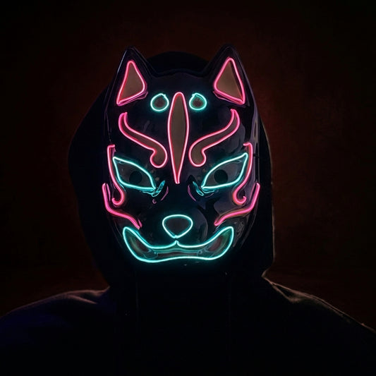 Neon Kitsune Mask