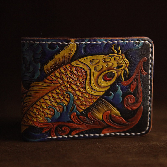 Hundred Ghosts™ Handcrafted Koi Leather Wallet