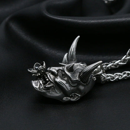 Kage™ | Sakura Hannya Mask Pendant Necklace