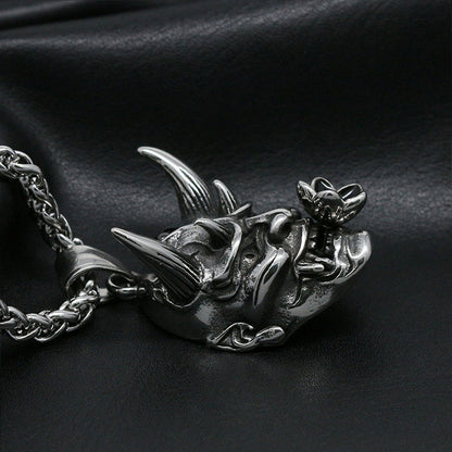 Kage™ | Sakura Hannya Mask Pendant Necklace
