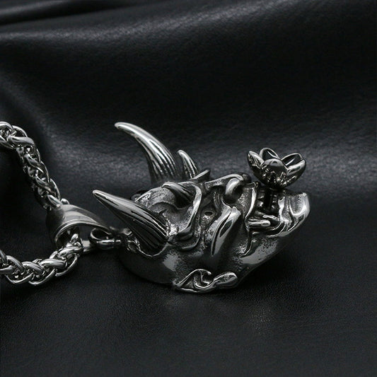 Kage™ | Sakura Hannya Mask Pendant Necklace