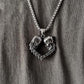 Loyal Love Skull Silver Pendant Necklace