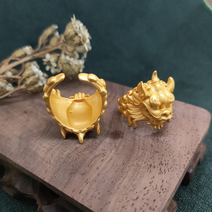 OniBand™ Raging Foo Dog Adjustable Ring