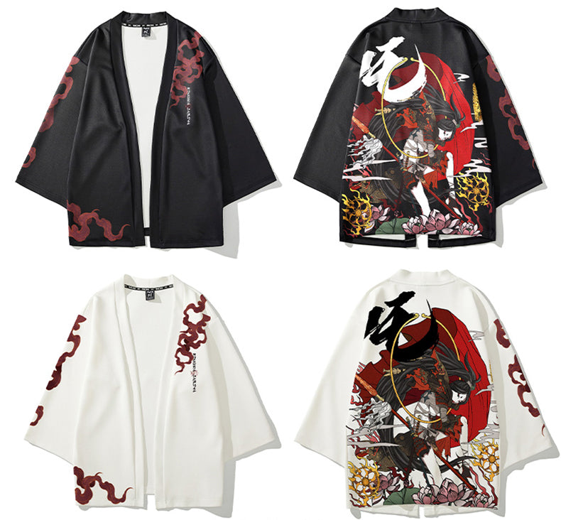 Lost Warrior Kimono - White - Premium Japanese Cotton Blend - Japanese ...